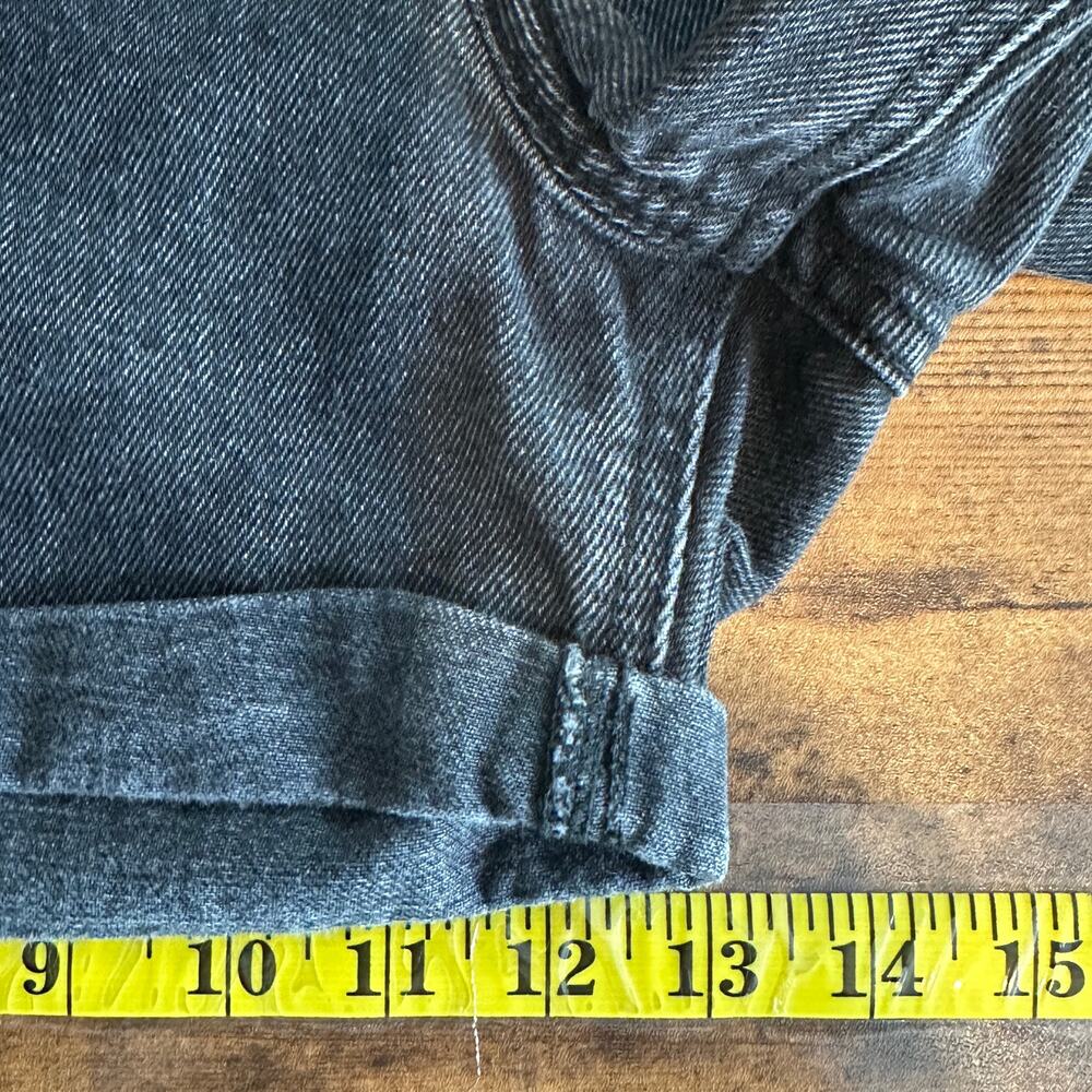 Old Navy 100 Cotton Shortalls Overall Shorts Large Black EUC Grunge Festival Y2K - Picture 6 of 9